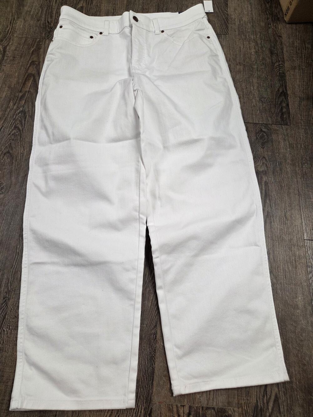Talbots NWT High Waist Straight Ankle Jeans Jeans White Size 12